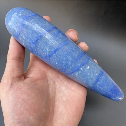 Thick Natural Blue Massaging Stone Crystal