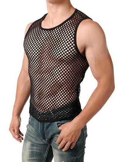 Men's Mesh Sleeveless Vest Top