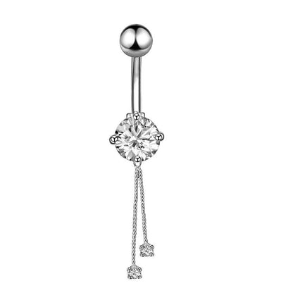 Stainless Steel Inlaid Zircon Navel Stud Piercing Jewelry Huge Variety