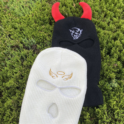 Angel And Devil Full Face Unisex Ski Mask