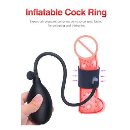 Men's Inflatable Horseshoe Ring Expansion Lock