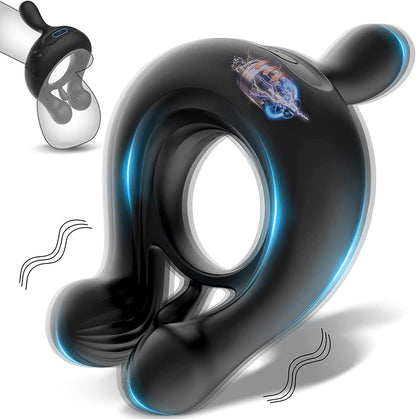 Resonance Ring With A Locking Vibrating Ring On Both Sides Remote Control