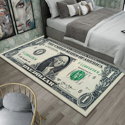 Global World Money Currency Fun Carpet Huge Variety