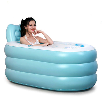 Folding Bathtub Inflatable Thick PVC Fabric Household Bath Bucket