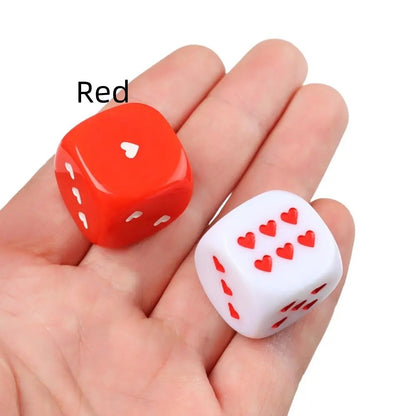 Heart-Shaped Dice Game Plus Size 25MM