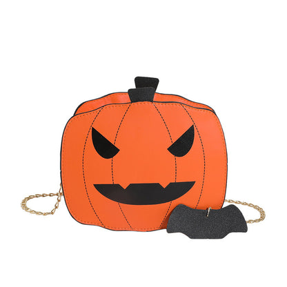 Pumpkin Crossbody Chain Shoulder Bag