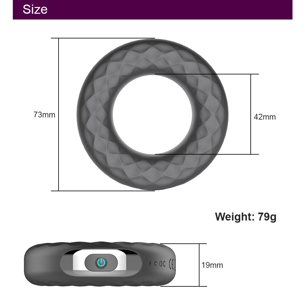 Donut Ring Charging Silicone Vibration Lock