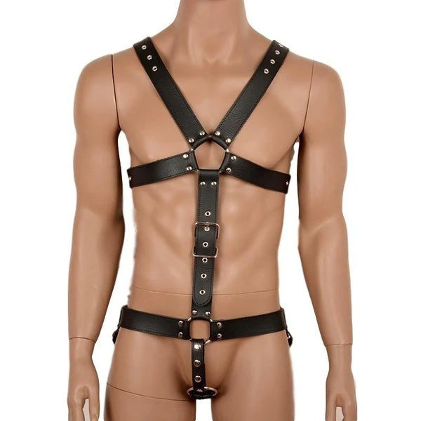 Men's Leather Bondage Erotic Clothing