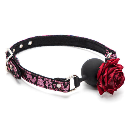 Bondage Rose Mouth Ball Silicone Multiple Colors