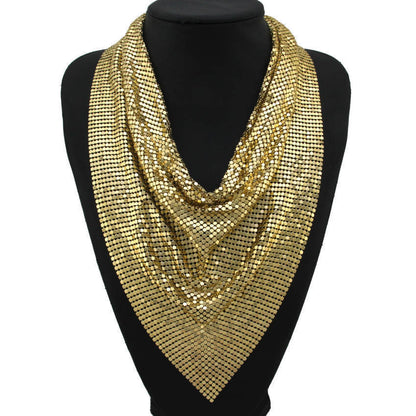 Mesh Diamond Rhinestones Clavicle Neck Chain