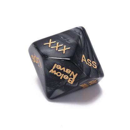 Couple's Position English 4 Dice Shiny Black & Gold