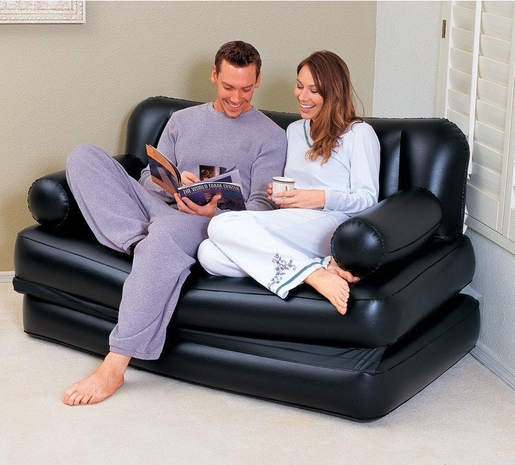 Double Fold Inflatable Adult Size Couch Sofa Bed