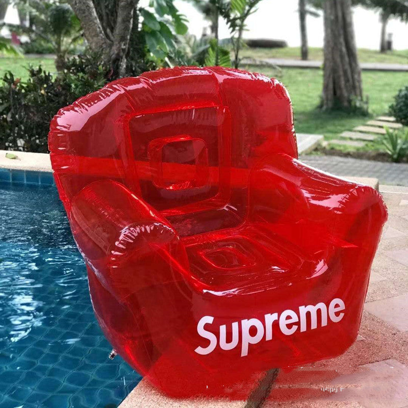 Supreme Lettering Sofa Chair Transparent Inflatable Couch