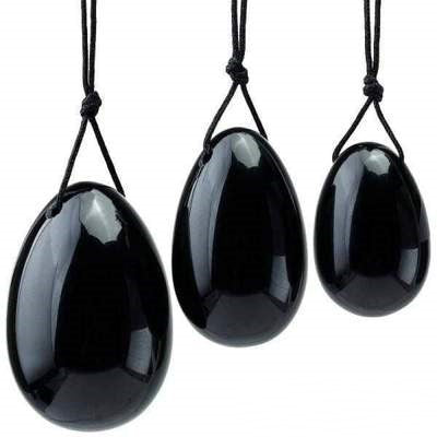 Natural Crystal Obsidian Jade Egg Massage