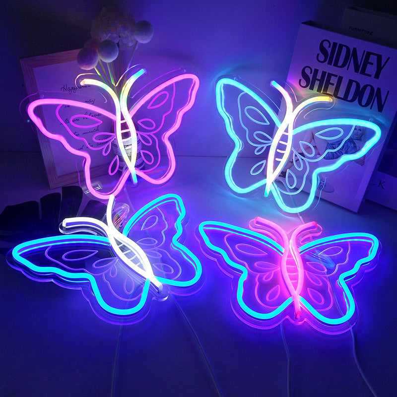 Led Neon Light Colorful Butterfly