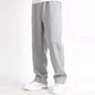 Casual Straight Solid Loose Pockets Trousers