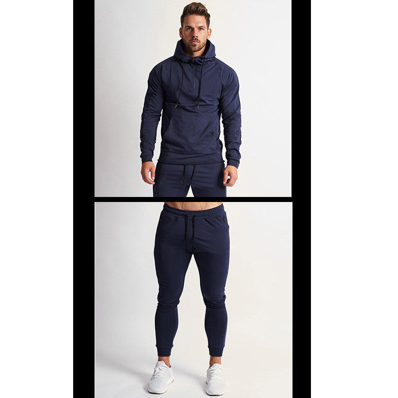 Hooded Drawstring Kangaroo Sweater Men's Jogger Suit Huge Variety