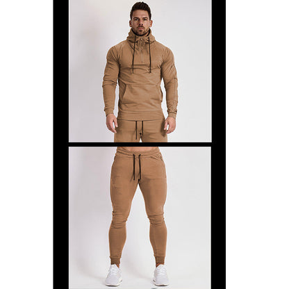 Hooded Drawstring Kangaroo Sweater Men's Jogger Suit Huge Variety