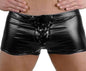 Men's Latex Faux Leather/Metallic Drawstring Boxers Multiple Colors