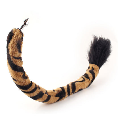 Tiger Tail Detachable Metal Anal Plug