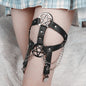 Personalised Pentagram Leather Leg Garter Ring Bondage