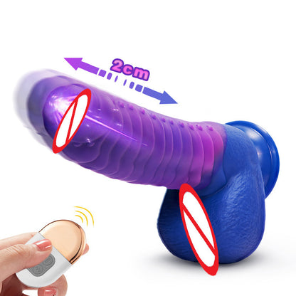 Telescopic Swing Dildos Heating Vibrator