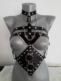 Pu Leather Erotic Fetish Studded Camisole