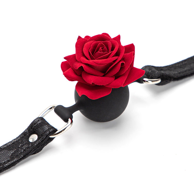 Bondage Rose Mouth Ball Silicone Multiple Colors