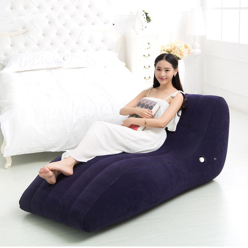 Sofá reclinable inflable flocado para adultos