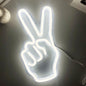 Peace Hand Neon Lights, Decorative Atmosphere