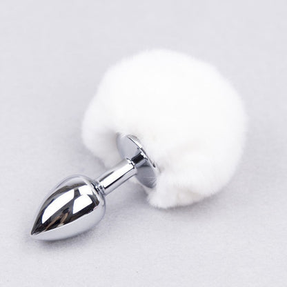 Metal Anal Furry Plush Tail Plug