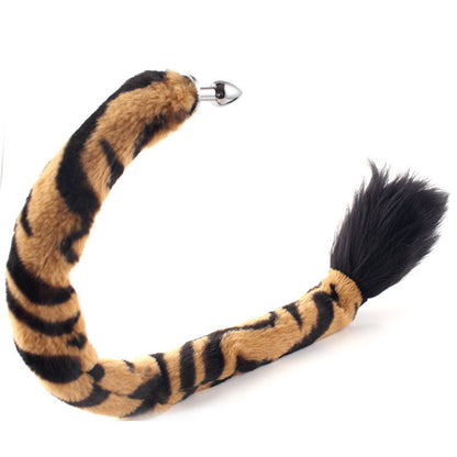 Tiger Tail Detachable Metal Anal Plug