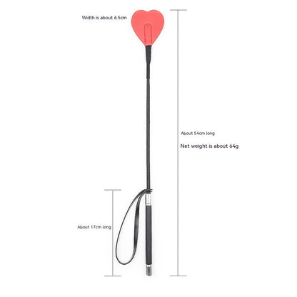 Heart-Shaped Training Pointer Leather Whip