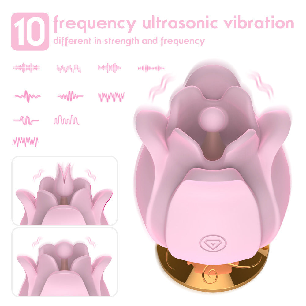 Retractable Rose Head Multi-Frequency Climax Massager