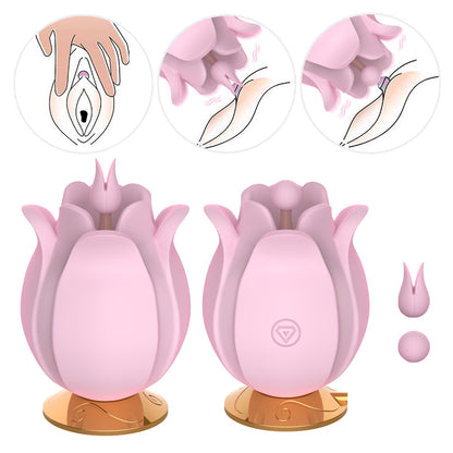 Retractable Rose Head Multi-Frequency Climax Massager