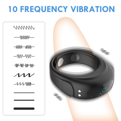 Men's Horseshoe Ring USB Charging Vibration Massage