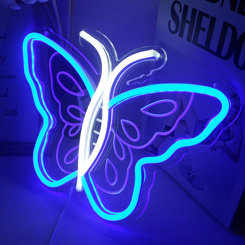 Led Neon Light Colorful Butterfly