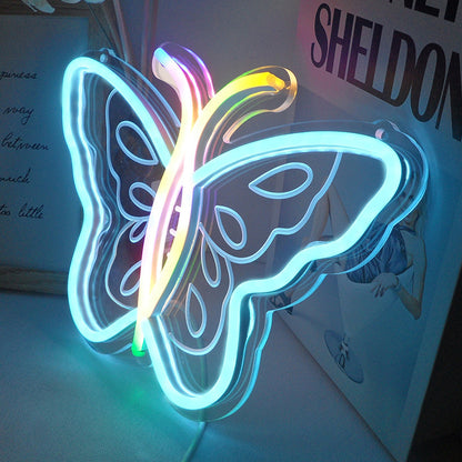 Led Neon Light Colorful Butterfly