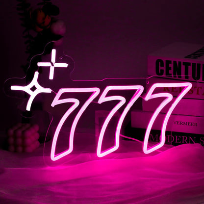 "777" Led Neon Indoor Signboard Lamp