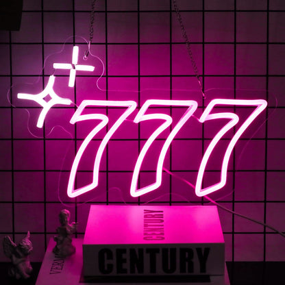 "777" Led Neon Indoor Signboard Lamp