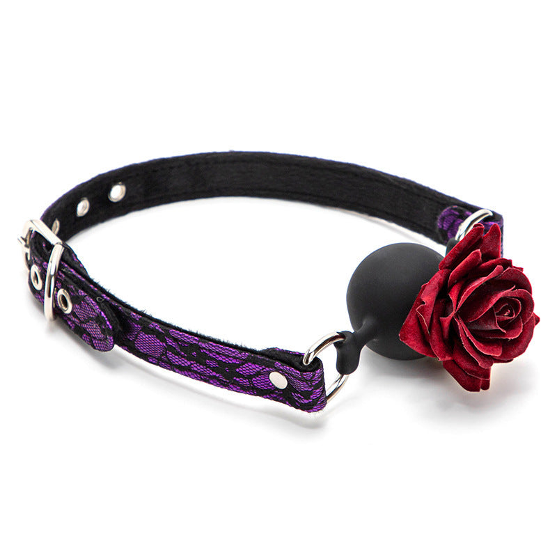 Bondage Rose Mouth Ball Silicone Multiple Colors