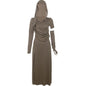 High-Slit Hooded Dress Suit & Glove