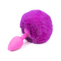 Colorful Furry Bunny Tail Silicone Anal Plug