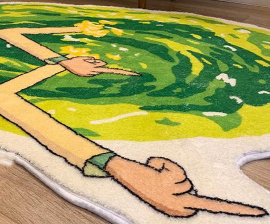 "Rick & Morty" Cartoon Anime Machine Washable Carpet