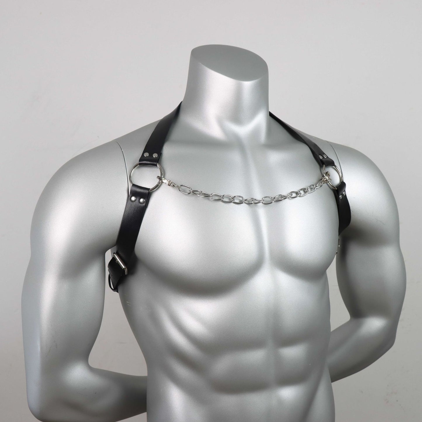 Punk Binding Belt Chain Leather Chest Strap Men's Leather