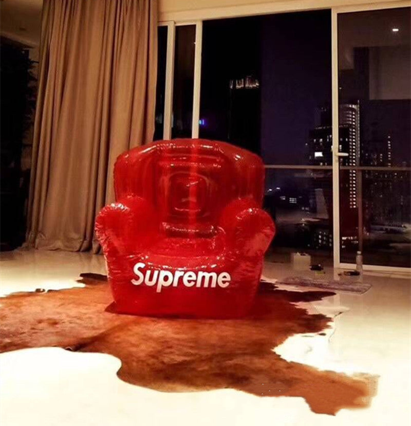 Supreme Lettering Sofa Chair Transparent Inflatable Couch