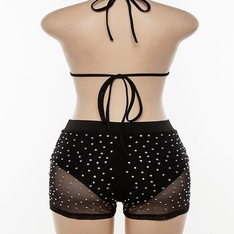 Rhinestone Bra Shorts Temptation Underwear