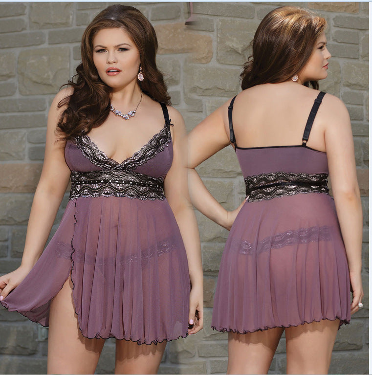 Erotic Babydoll Dress Black Lace Detail