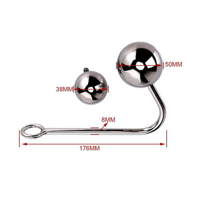 Metal Replaceable & Removable Anal Hook