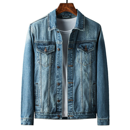 Men's Long Sleeve Button Up Denim Jacket